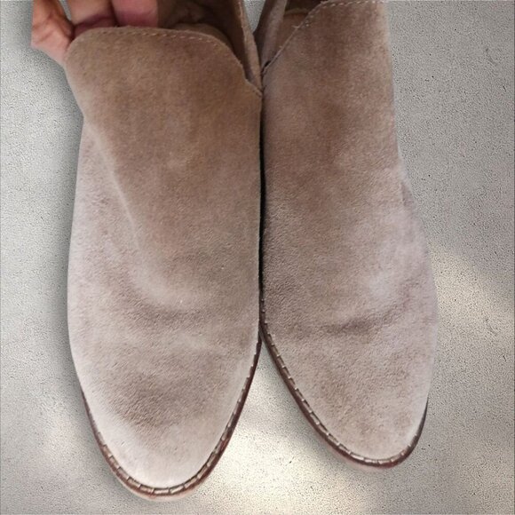 Lucky Brand Womens Tan Suede Ankle Booties Size 5.5M/36 - Picture 3 of 10